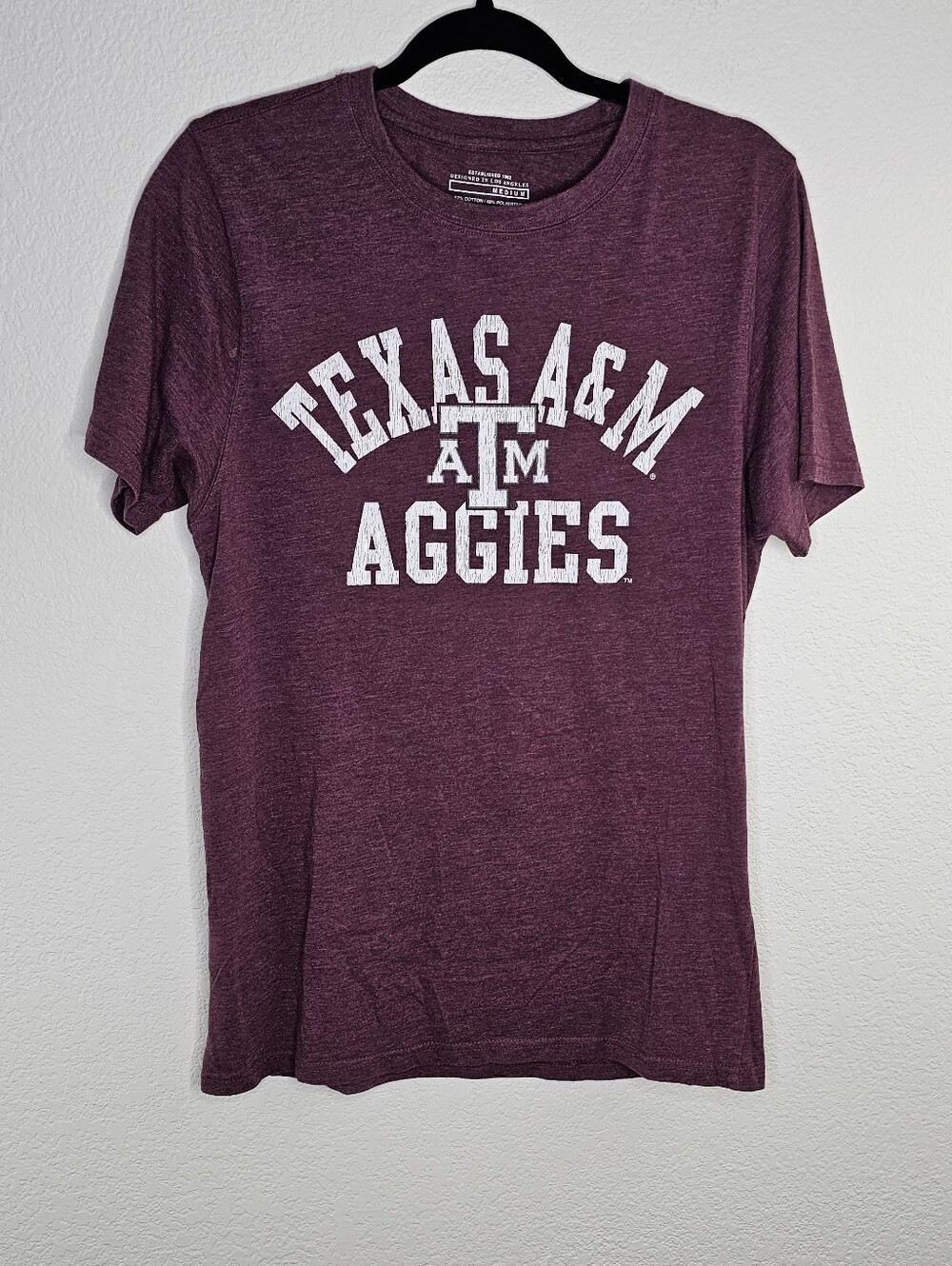 Texas A&M Aggies College Maroon Tshirt Medium